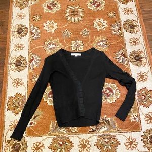 Anne Taylor LOFT black button up sweater XS